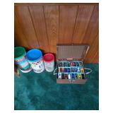 Lincoln Logs, assorted toy cars and truck
