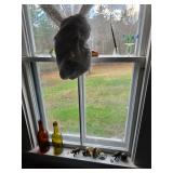 Glass bottles, figurines