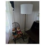 Floor lamp, stuffed bears, Fold down mahogany secretary desk