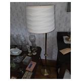 Floor lamp, glass cases, gravy boat