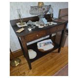 Oil lamp style, Server or sideboard, Punch bowl and glasses, religious metal, silver napkin rings