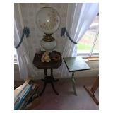 Vintage Gone with the wind lamp, small side table
