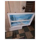Framed window artwork