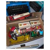 Texaco toy truck, old toy trucks, blue typewriter 