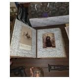 Vintage family album, copper ashtray 