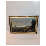 Coastal New England Oil Painting On Board