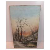 Oil Painting On Canvas Returning Hom From A Day In The Field