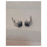14k Gold Earrings With Diamonds And Sapphires