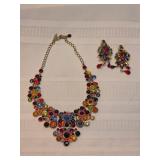 Rainbow Necklace And Earring Combo
