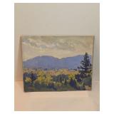 Asheville NC Watercolor On Board 1920