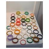 Bakelite Lucite Plastic Crazy Antique Bracelet Lot