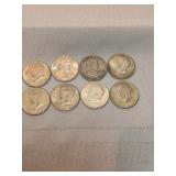 8 Silver Half Dollars