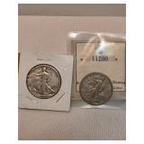 Pair Of Liberty Half Dollars