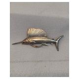 Vikingcraft Sterling Silver Swordfish Brooch