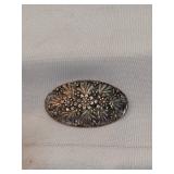 Sterling Silver Flowers Brooch
