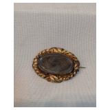 Antique Hair Locket Brooch