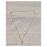 14k Gold With CZ Necklace