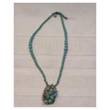 Old Faux Turquoise Choker