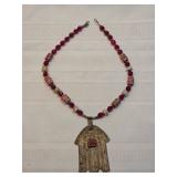 Antique Khamza Pendant And Necklace
