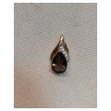 10k Gold Pendant With Smokey Quartz