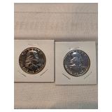 Pair Of Franklin Half Dollars