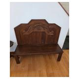Antique hand carved bench