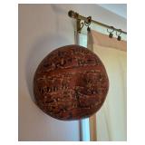 Peruvian hand carved gourd