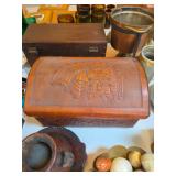 Vintage hand-crafted wooden box
