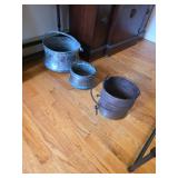 Antique French copper buckets