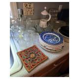 Glass Mugs, Trivets, Serving Plates/Dishes