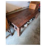 rustic wood table