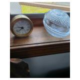 Desk Clock, Glass Bowl
