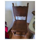 Antique Leather Embossed Spanish style chair