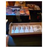 Vintage silver stemmed cordial or shot glasses
