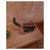 Vintage Hand carved wooden canoe figurine