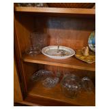 Glass pumpkin candy jar, candy dish, egg tray