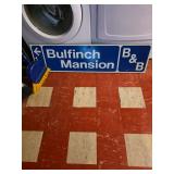 large Bulfinch Mansion B&B highway sign 
