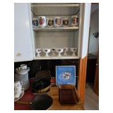 vintage Seltmann Weiden Bavarian ceramic cups featuring European coats of arms. pans, deviled egg tr