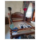 Vintage queen bed frame Ladies shoes
