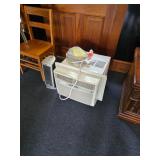 Window a/c, small heater
