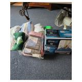 NIB air bed, assorted linens