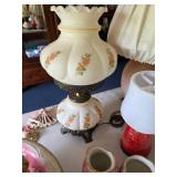 Vintage floral parlor lamp
