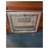 Framed artwork