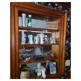 Irish vases, basket, porcelain figurines 
