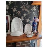 Porcelain heads, porcelain angel candle