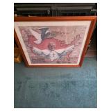 Framed artwork of Pope