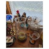brass candle holders, assorted candle sticks