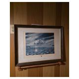 Framed artwork nautical 