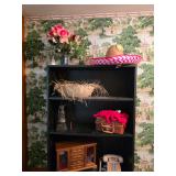 straw sombrero, picnic basket, wooden jewelry box