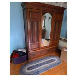 Vintage carved wardrobe closet